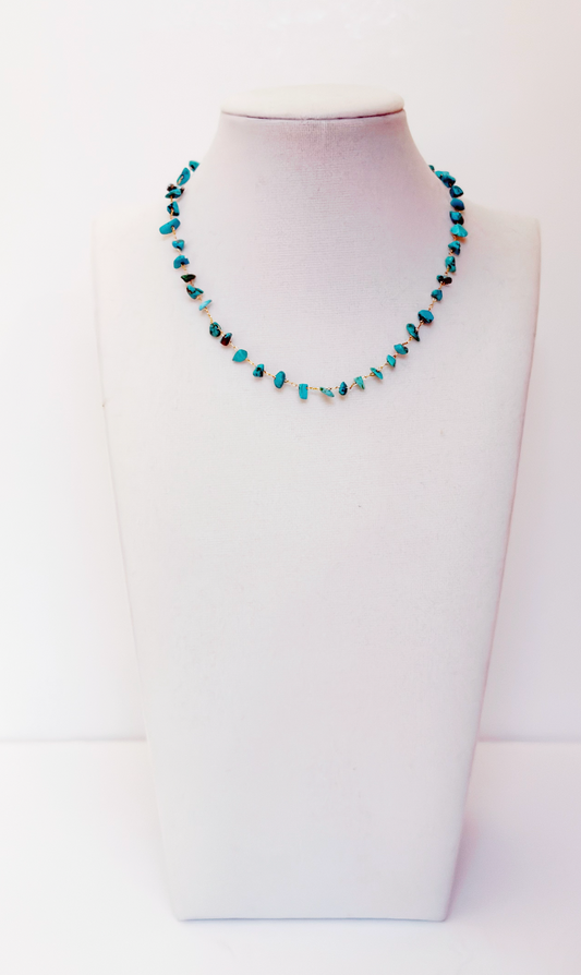 Turquoise Chips Chain Necklace – Enigma
