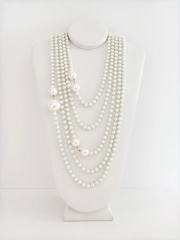 Signature Pearl Convertible Necklace - Cameo