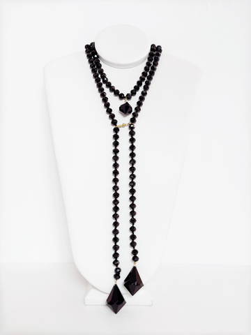 Collar de cristal Lariat - Camafeo