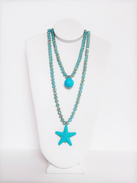 Starfish Rondelle Necklace - Cameo