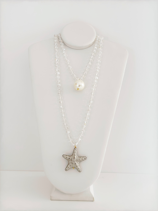 Starfish Rondelle Necklace - Cameo