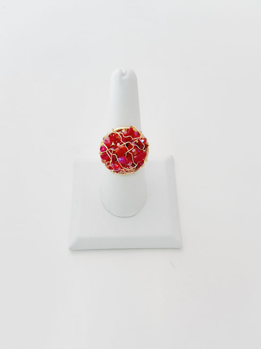 Small Wire-Wrapped Chips Ring - Enigma