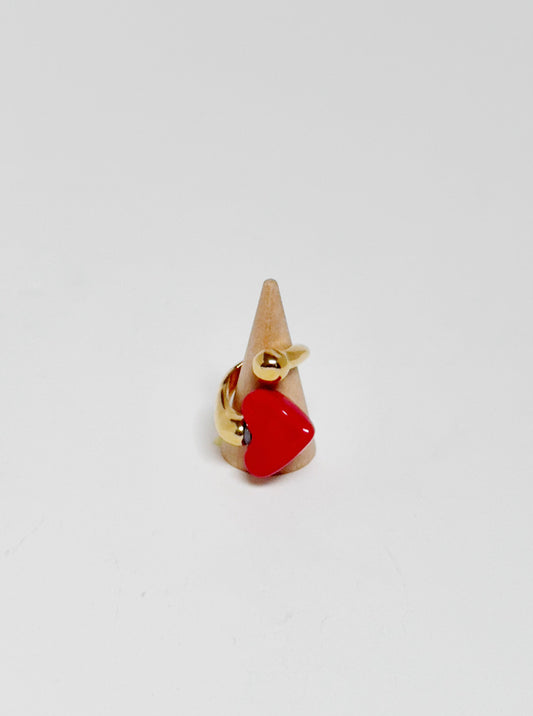 Ring Gold Duo Heart - Carolina Olivares