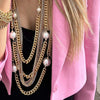 Regina Perla Layered Chain Necklace - Bijoux Espresso