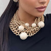 Luna Royale Statement Necklace - Bijoux Espresso