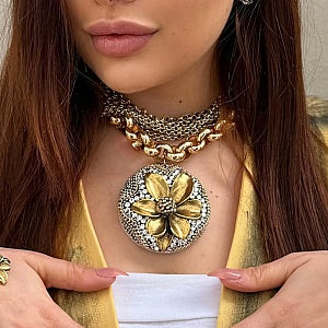 Fiore Imperiale Statement Necklace - Bijoux Espresso