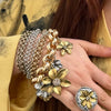 Golden Blossom Statement Bracelet - Bijoux Espresso