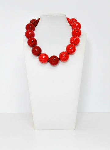 Beads Chunky Necklace - Cameo