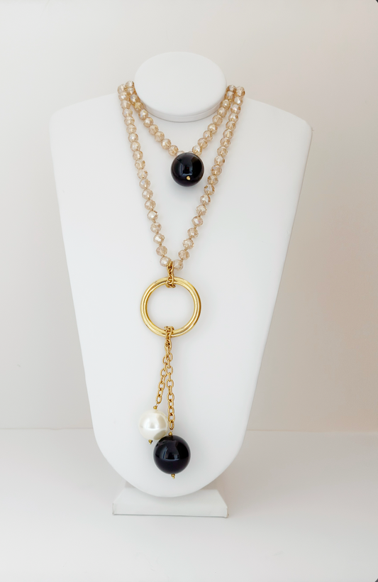 Rondelle Statement Necklace - Cameo