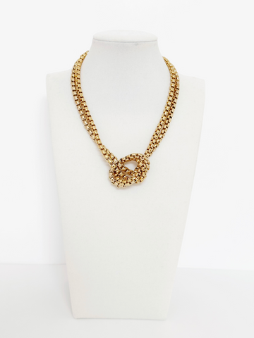 Collar Siena con cadena de doble nudo