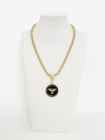 Roma Imperial Eagle Pendant Necklace - Emilia Kipper