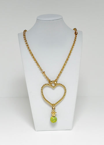 Necklaces Big Heart Gold - Carolina Olivares