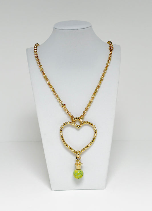 Necklaces Big Heart Gold - Carolina Olivares