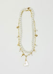 SET DE DOS COLLARES PERLAS Y CADENA CHARMS