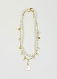 SET DE DOS COLLARES PERLAS Y CADENA CHARMS