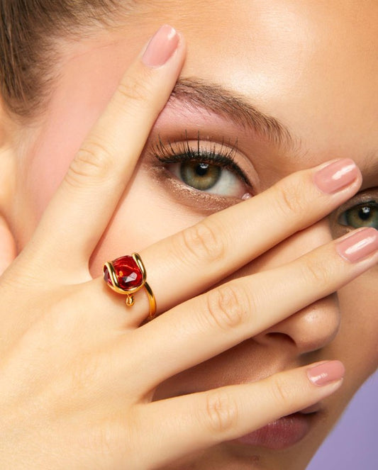 Candy Siam Murano Crystals Ring - Andrea Marazzini