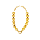 IANA NECKLACE GOLD ROUND INDIAN NECKLACE W/HEART