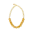 SANDRA GOLD ROUND INDIAN BEADS NECKLACE W/CHAIN