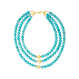 DIANA 3 LAYERS TURQUOISE NECKLACE
