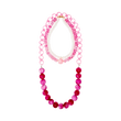REBECA PINK AND WHITE RESIN NECKLACE (SOLD SEPARATELY - SHORT AND LONG ONE ENID
