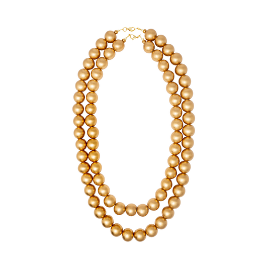 WILMA TWO LAYERS LONG WOOD NECKLACE