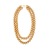 WILMA TWO LAYERS LONG WOOD NECKLACE