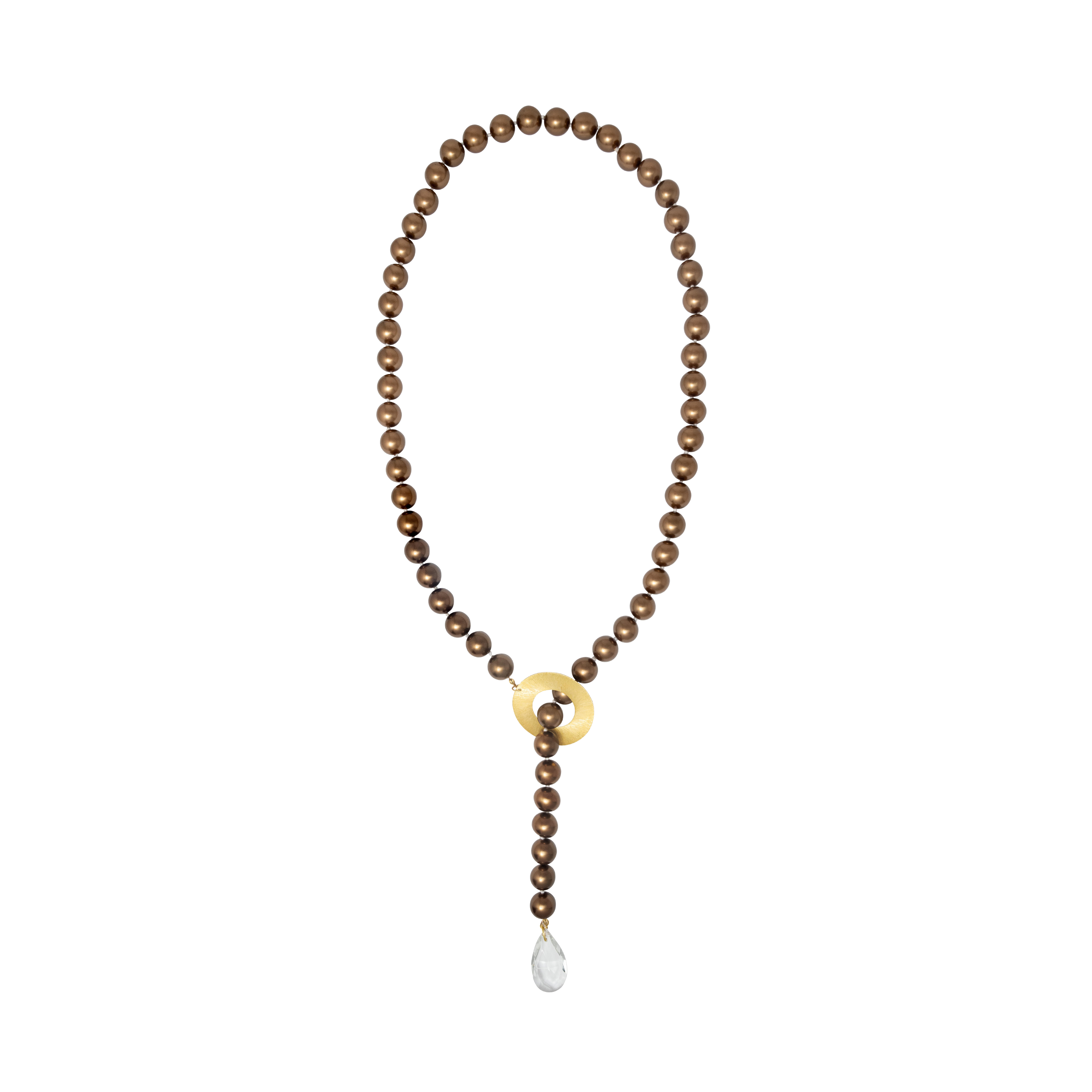 PAMELA BROWN PEARL LARIAT NECKLACE