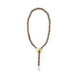 PAMELA BROWN PEARL LARIAT NECKLACE