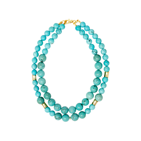 DESIRE TURQUOISE NECKLACE - 2 LAYERS