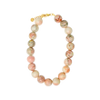 JULIET LIGHT PINK JADE NECKLACE WITH GOLD FLAKES NECKLACE