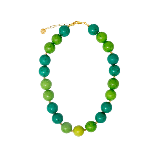 JANIRE JADE GREEN AND BLUE NECKLACE