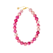 MELISSA CRAZE LACE PINK AND WHITE STONE BEADS NECKLACE
