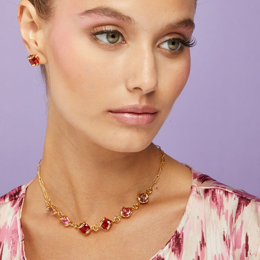 Lunima Flower Murano Crystals Necklace - Andrea Marazzini