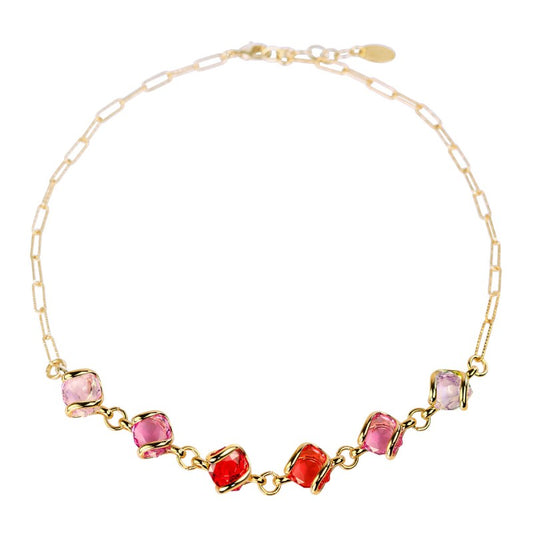 Lunima Flower Murano Crystals Necklace - Andrea Marazzini