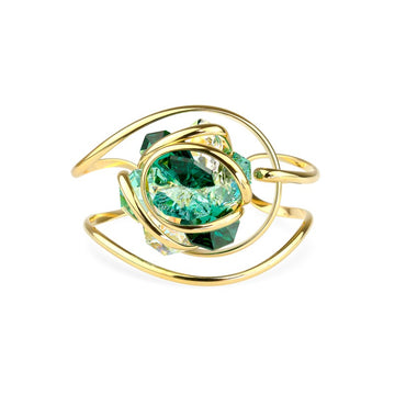 Emerald Flower Murano Crystal Bracelet - Andrea Marazzini