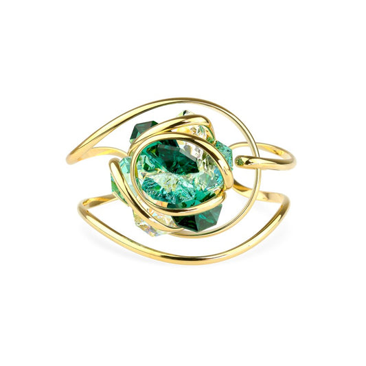 Emerald Flower Murano Crystal Bracelet - Andrea Marazzini