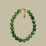 JULIET GREEN JADE NECKLACE WITH GOLD FLAKES