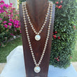 CAMEO COLLAR 2 VUELTAS COLOR CHAMPAGNE Y ESFERAS EN PERLAS