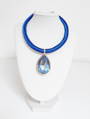 Teardrop Crystal Pendant Necklace