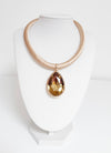 Teardrop Crystal Pendant Necklace