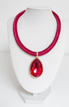 Teardrop Crystal Pendant Necklace