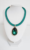 Teardrop Crystal Pendant Necklace