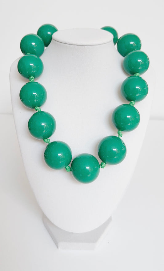Chunky Resin Beaded Statement Necklace