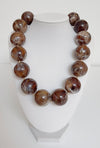 Chunky Marble Resin Beaded Necklace