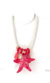Nautical Rope Necklace with Resin Starfish Charms