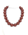 Classic Bold Resin Bead Statement Necklace
