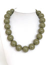 Classic Bold Resin Bead Statement Necklace