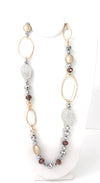 Mixed Crystal Long Necklace