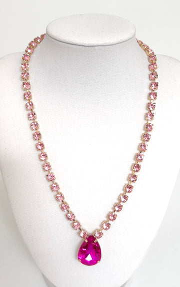 Crystal Teardrop Necklace