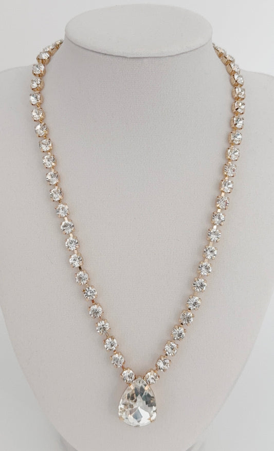 Crystal Teardrop Necklace